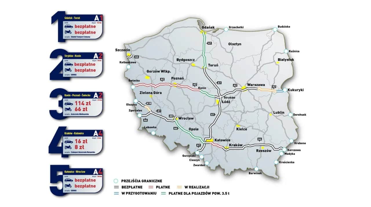 Autostrada A1: Opłaty od 2025? Sprawdź, gdzie i ile zapłacisz